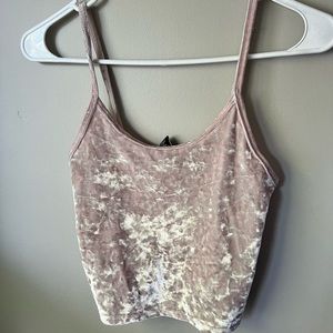 Velvet crop tank